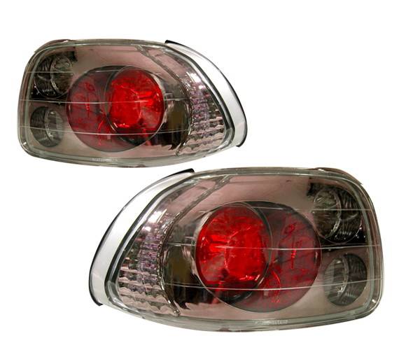 4 Car Option - Honda Del Sol 4 Car Option Altezza Taillights - Gunmetal - LT-HD93G-YD