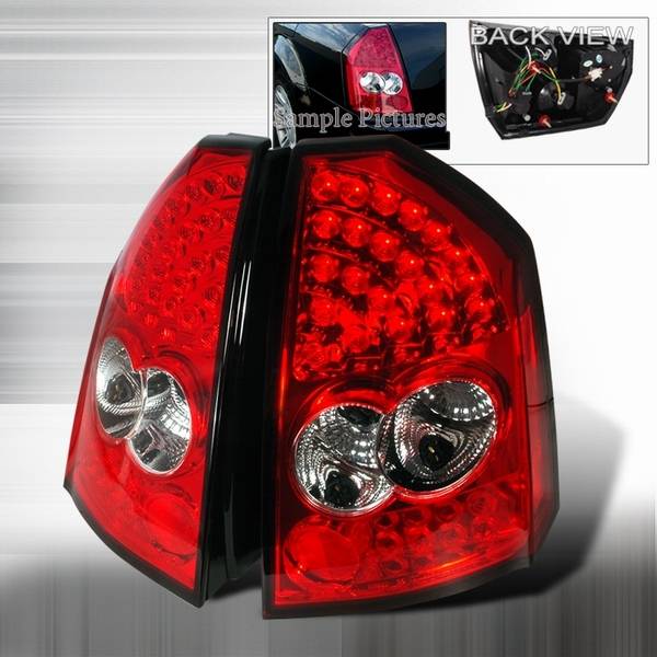 Custom Disco - Chrysler 300 Custom Disco Red LED Taillights - LT-300C05RLED