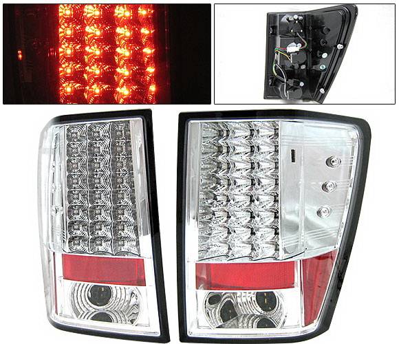 4 Car Option - Jeep Grand Cherokee 4 Car Option LED Taillights - Chrome - LT-JGC05LEDC-YD