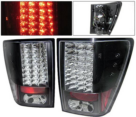 4 Car Option - Jeep Grand Cherokee 4 Car Option LED Taillights - Black - LT-JGC05LEDJB-YD