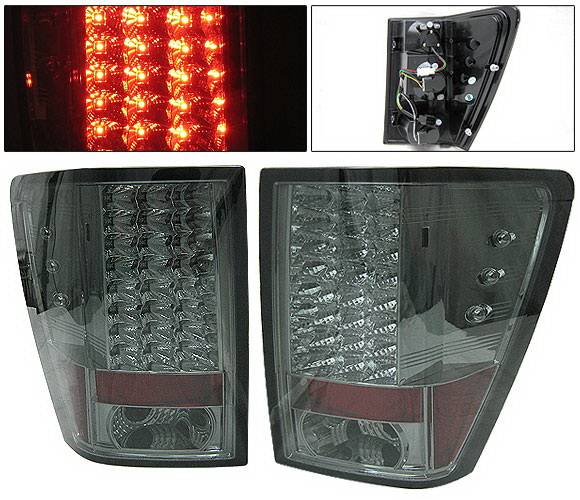 4 Car Option - Jeep Grand Cherokee 4 Car Option LED Taillights - Smoke - LT-JGC05LEDSM-YD