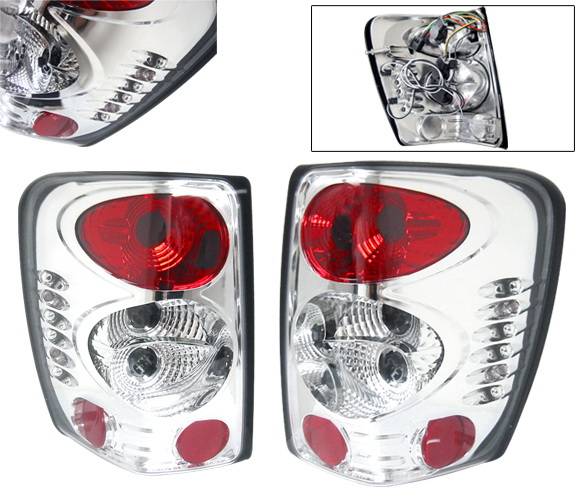 4 Car Option - Jeep Grand Cherokee 4 Car Option Altezza Taillights - Chrome - LT-JGC99A-YD
