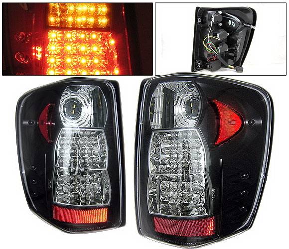 4 Car Option - Jeep Grand Cherokee 4 Car Option LED Taillights - Black - LT-JGC99LEDJB-YD