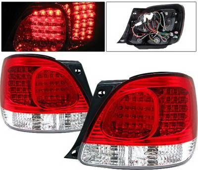 4 Car Option - Lexus GS 4 Car Option LED Taillights - Red - LT-LGS98R-LED