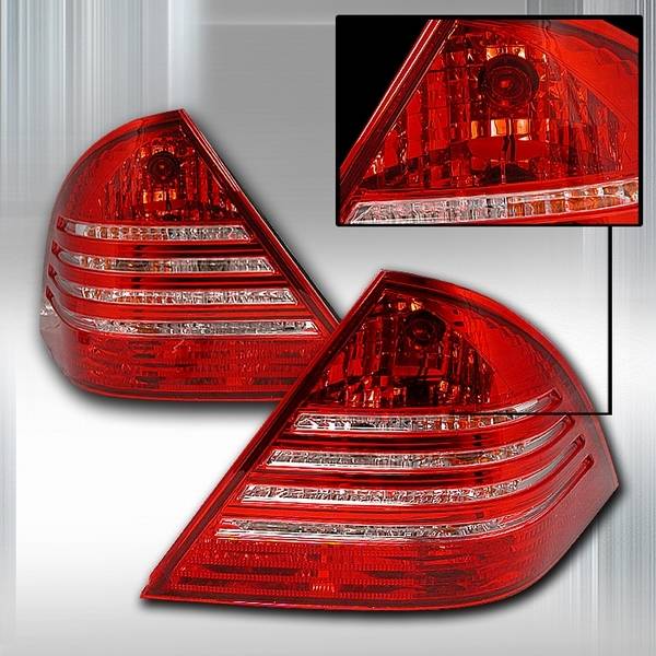 Custom Disco - Mercedes-Benz C Class Custom Disco Red & Clear JDM Taillights - LT-BW20301RPW