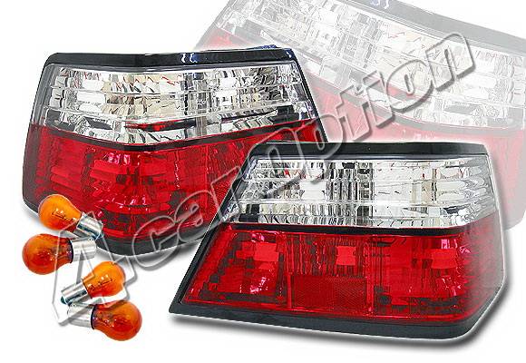 4 Car Option - Mercedes-Benz E Class 4 Car Option Taillights - Red & Clear - LT-MBZE85R-KS
