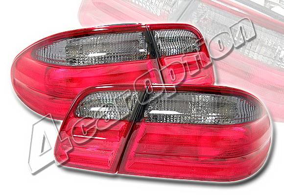 4 Car Option - Mercedes-Benz E Class 4 Car Option Taillights - Smoke - LT-MBZE96SM-KS