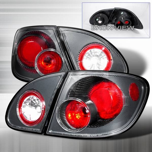 Custom Disco - Toyota Corolla Custom Disco Black Taillights - LT-COR03CF-YD
