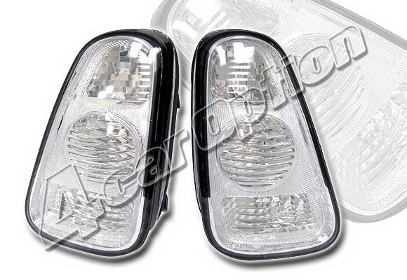 4 Car Option - Mini Cooper 4 Car Option Altezza Taillights - Silver Chrome - LT-MCOP01S-KS