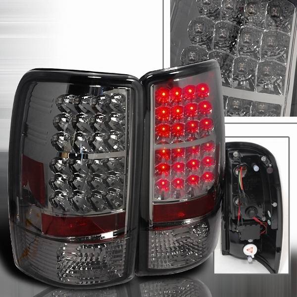 Custom Disco - Chevrolet Tahoe Custom Disco Smoke LED Taillights - LT-DEN00GLED-YD