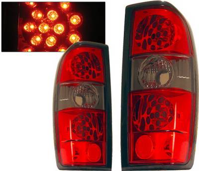 4 Car Option - Nissan Frontier 4 Car Option LED Taillights - Red & Smoke - LT-NF98LEDRSM-KS
