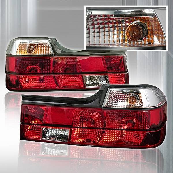 Custom Disco - BMW 7 Series Custom Disco Red & Clear Taillights - LT-E3288RPW-TM