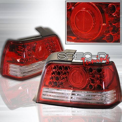 Custom Disco - BMW 3 Series Custom Disco Red & Clear LED Taillights - LT-E36924RPWLED
