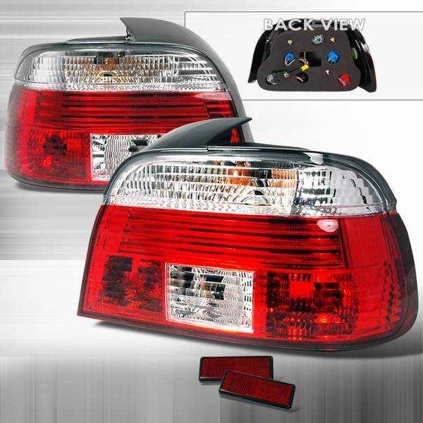 Custom Disco - BMW 5 Series Custom Disco Red & Clear Taillights - LT-E394RPW-TM
