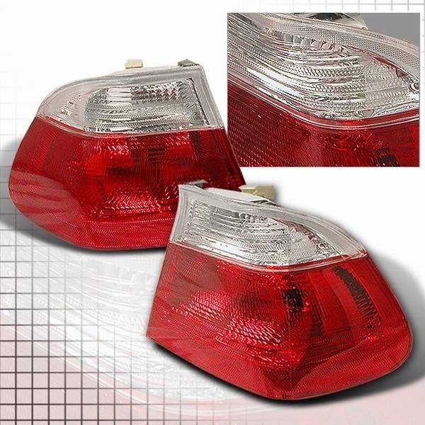 Custom Disco - BMW 3 Series Custom Disco Red & Clear Taillights - LT-E464RPW-YD