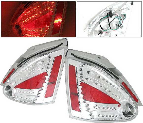 4 Car Option - Nissan Maxima 4 Car Option LED Taillights - Chrome - LT-NM04LEDC-DP