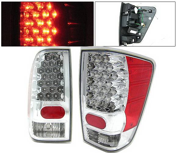 4 Car Option - Nissan Titan 4 Car Option LED Taillights - Chrome - LT-NTIT04LEDC-KS