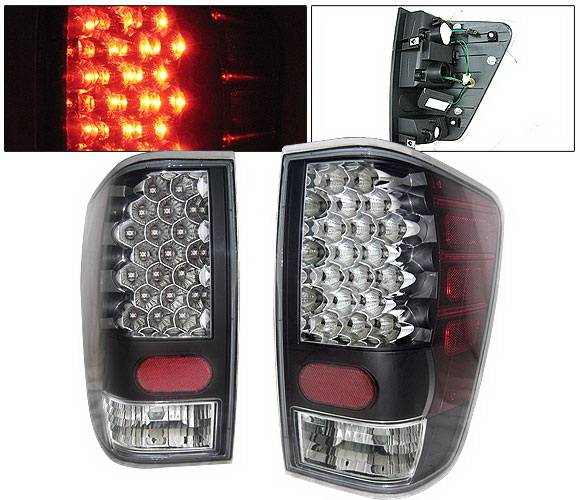 4 Car Option - Nissan Titan 4 Car Option LED Taillights - Black - LT-NTIT04LEDJB-KS