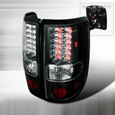 Custom Disco - Ford F150 Custom Disco Black LED Taillights - LT-F15004JMLED-YD