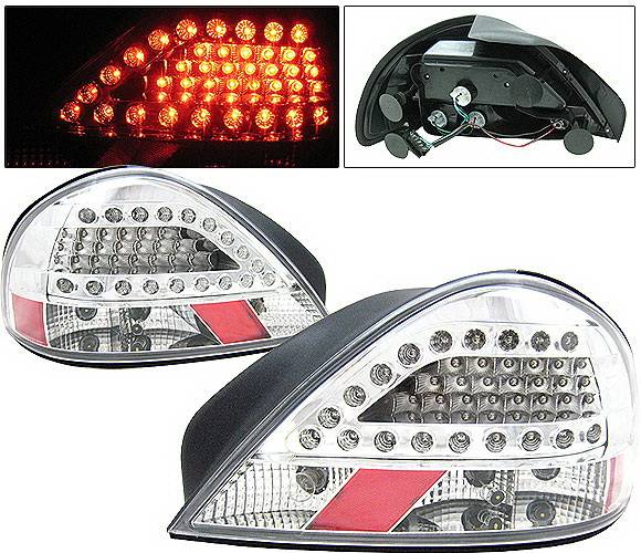 4 Car Option - Pontiac Grand Am 4 Car Option LED Taillights - Chrome - LT-PGAMLEDC-KS