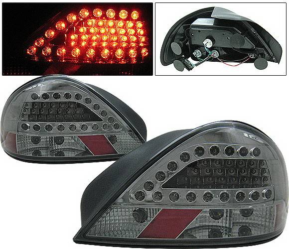 4 Car Option - Pontiac Grand Am 4 Car Option LED Taillights - Smoke - LT-PGAMLEDSM-KS