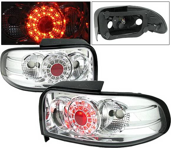 4 Car Option - Subaru Impreza 4 Car Option LED Chrome Taillights - - LT-SI93LEDC-1