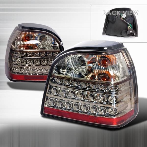 Custom Disco - Volkswagen Golf Custom Disco Gunmetal LED Taillights - LT-GLF93GLED