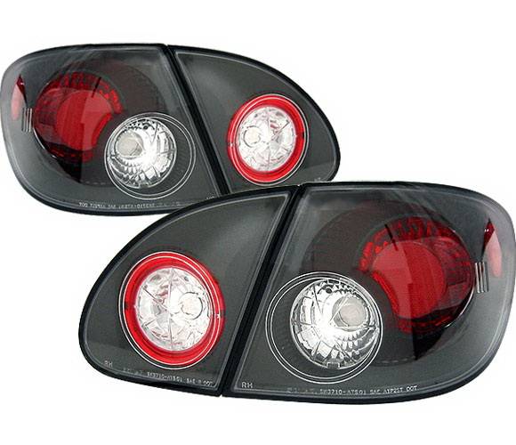4 Car Option - Toyota Corolla 4 Car Option Altezza Taillights - Black - LT-TCL03JB-YD
