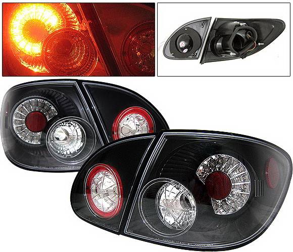 4 Car Option - Toyota Corolla 4 Car Option LED Taillights - Black - LT-TCL03LEDJB-YD