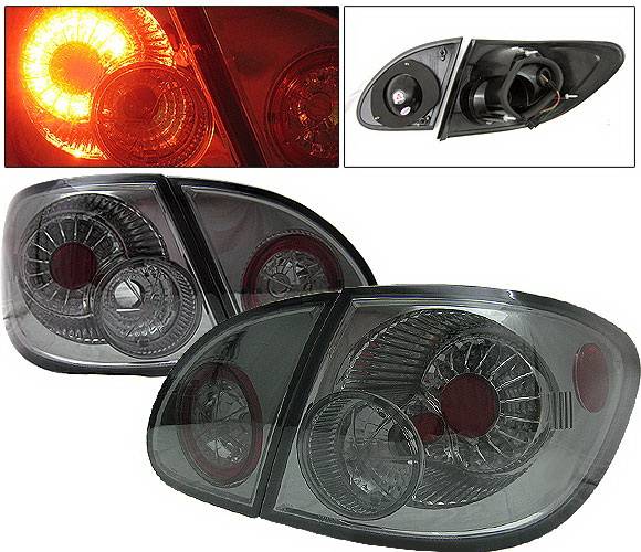 4 Car Option - Toyota Corolla 4 Car Option LED Taillights - Smoke - LT-TCL03LEDSM-YD