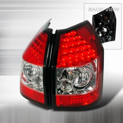 Custom Disco - Dodge Magnum Custom Disco Red & Clear LED Taillights - LT-MAG05RLED