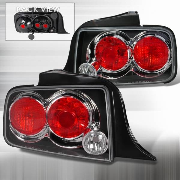 Custom Disco - Ford Mustang Custom Disco Black Altezza Taillights - LT-MUS05JM-TM
