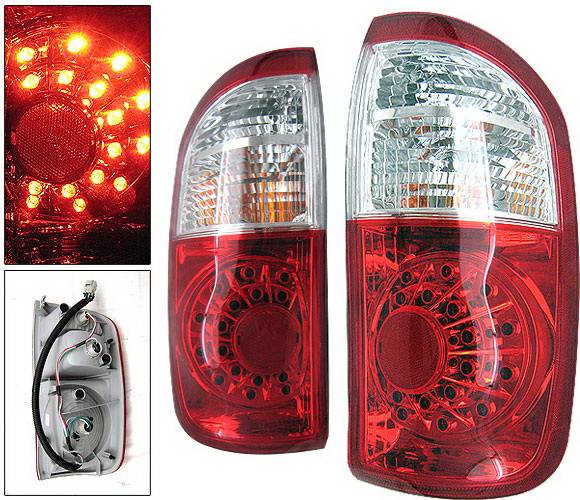 4 Car Option - Toyota Tundra 4 Car Option LED OEM Taillights - Red & Clear - LT-TTUN00LEDRC-KS
