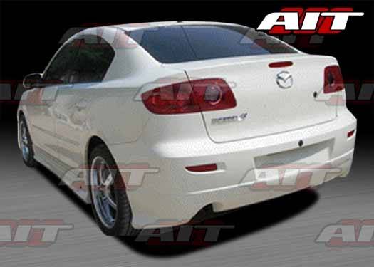 AIT Racing - Mazda 3 4DR AIT KEN Style Rear Bumper - M303HIKENRB4