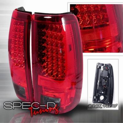 Custom Disco - Chevrolet Silverado Custom Disco Red & Smoke Euro LED Taillights - LT-SIV03RGLED-YD