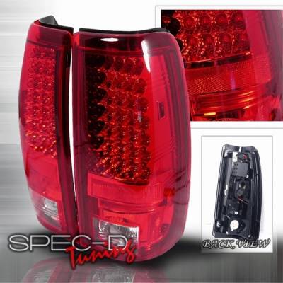 Custom Disco - Chevrolet Silverado Custom Disco Red & Clear Euro LED Taillights - LT-SIV03RLED-YD