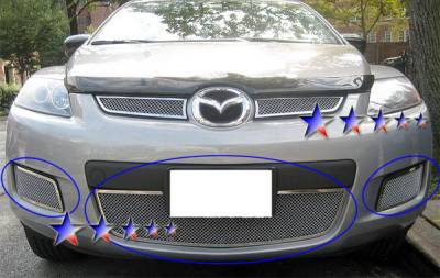 APS - Mazda CX-7 APS Wire Mesh Grille - Bumper - Stainless Steel - M76233T