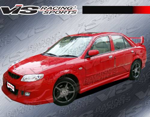 Mazda Protege VIS Racing Fuzion Side Skirts - 01MZ3234DFUZ-004