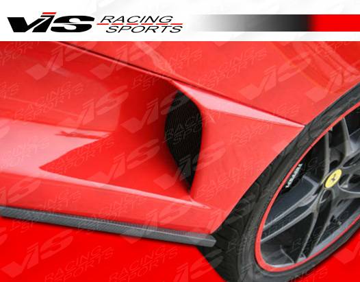 VIS Racing - Ferrari F430 VIS Racing Scuderia Side Skirt - Carbon Fiber - 05FR4302DSCU-004C