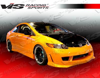 VIS Racing. - Honda Civic 2DR VIS Racing Techno R-1 Side Skirts - 06HDCVC2DTNR1-004