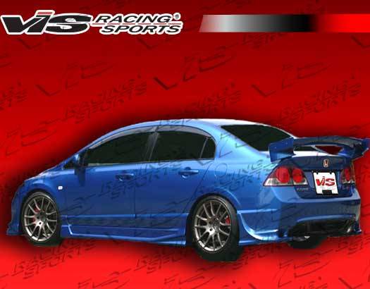VIS Racing - Honda Civic 4DR VIS Racing Ballistix Side Skirts - 06HDCVC4DBX-004