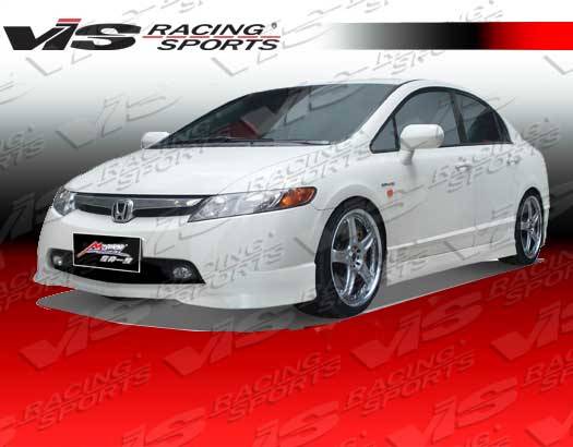 VIS Racing. - Honda Civic 4DR VIS Racing Techno R-1 Side Skirts - 06HDCVC4DTNR1-004P