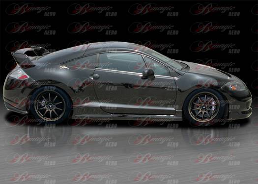 AIT Racing - Mitsubishi Eclipse AIT Racing Blackout-1 Style B-Magic Side Skirts - ME06BMBKOSS