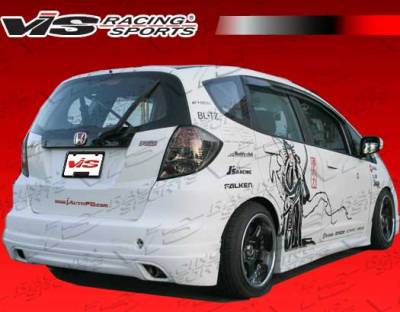 VIS Racing - Honda Fit VIS Racing Techno R Side Skirts - 09HDFIT4DTNR-004