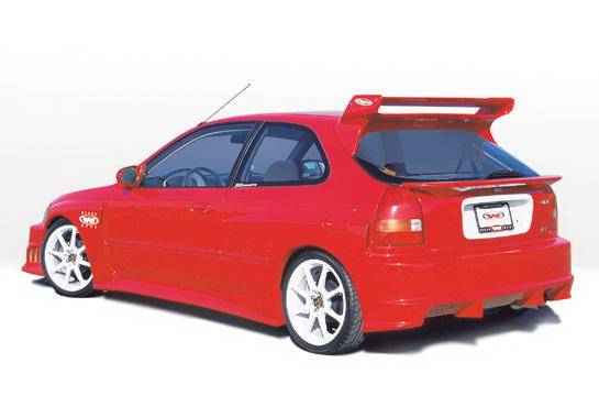 Wings West - Honda Civic HB Wings West GSR Style Side Skirts - Left & Right - Fiberglass - 490178L&R