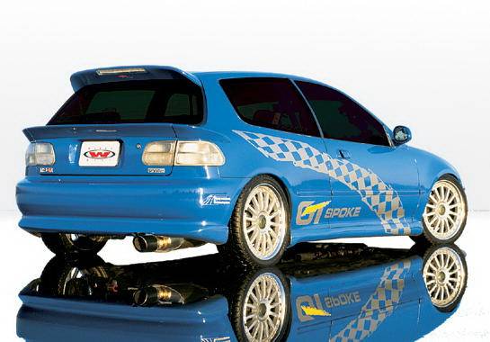 Wings West - Honda Civic HB Wings West Racing Series Side Skirts - Left & Right - 890065L&R