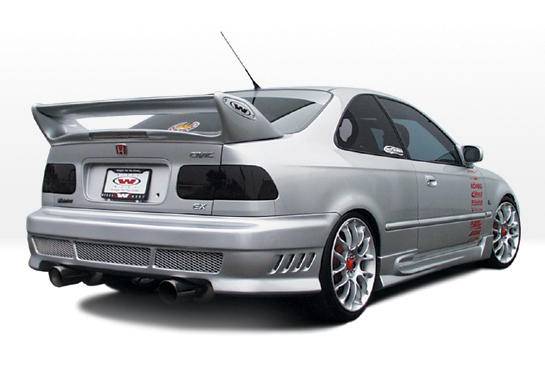VIS Racing - Honda Civic 2DR & Hatchback VIS Racing W-Type Right Side Skirts - 890374R