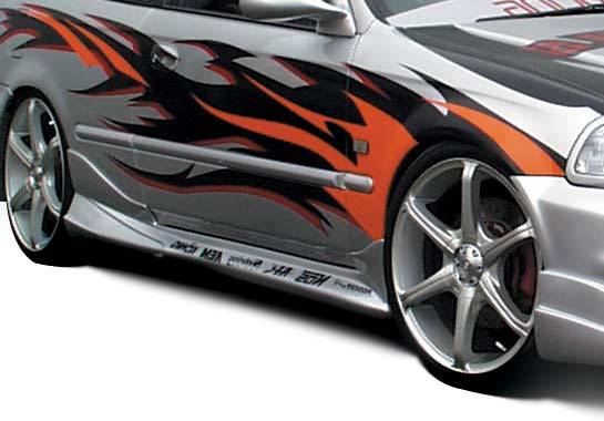VIS Racing - Honda Civic 2DR & Hatchback VIS Racing Tuner Type 2 Right Side Skirt - 890422R