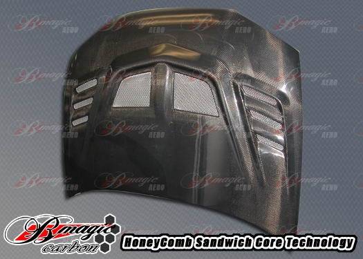AIT Racing - Mitsubishi Mirage 2DR BMagic R1 Series Carbon Fiber Hood - MMG97BMR1SCFH2