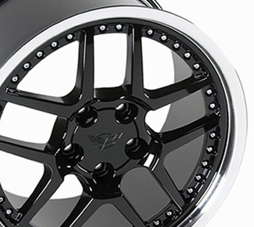 Custom - Z06 Style Wheel Black - GM Staggered 4 Wheel Package
